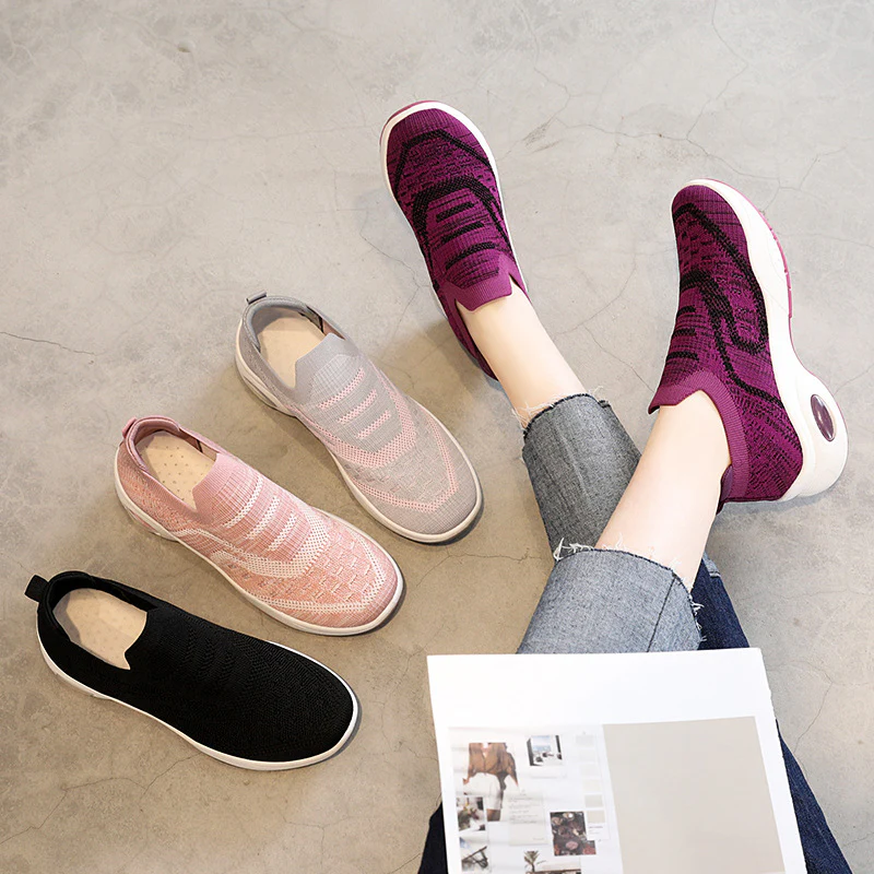 Damen Sportliche Slip-On Sneakers mit Air Cushion Technologie Heidi Mode - Image 3