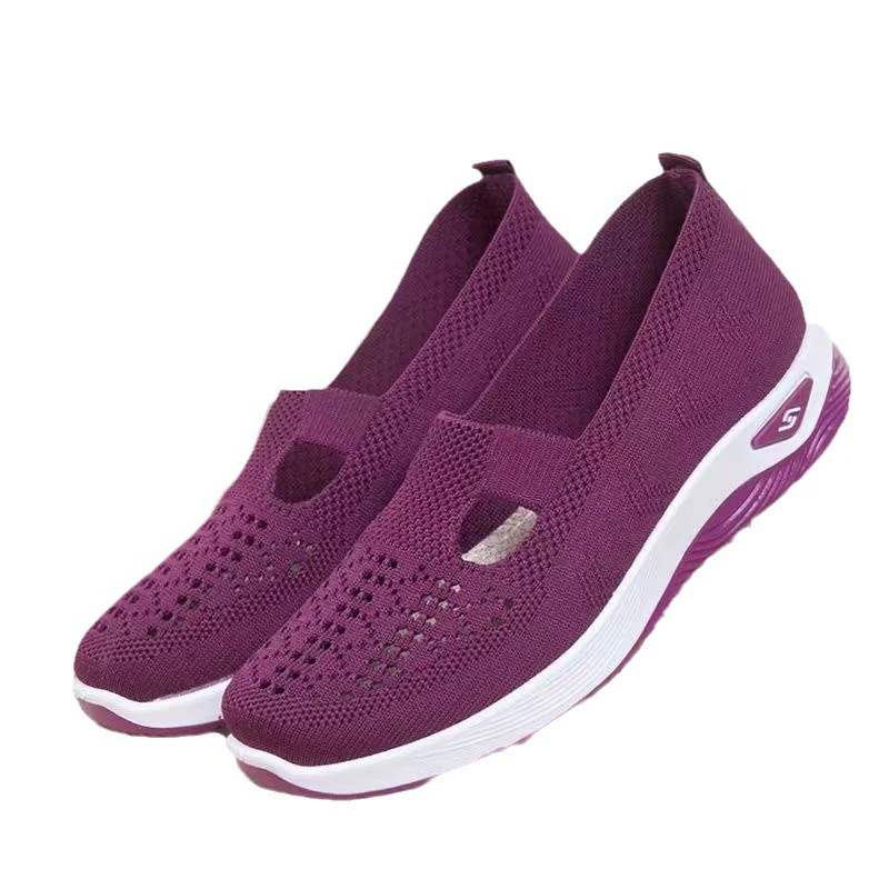 Damen Sportliche Slip-On Sneakers mit atmungsaktivem Strickmaterial Heidi Mode - Image 5
