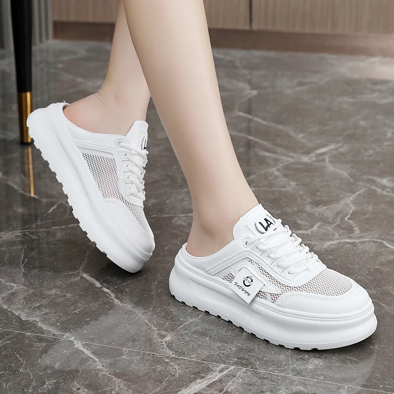 Damen sportliche Slip-On Sneakers mit atmungsaktiver Mesh-Oberfläche Heidi Mode - Image 4