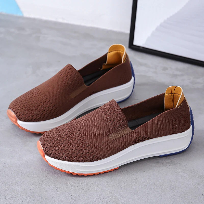 Damen Sportliche Slip-On Sneakers mit atmungsaktiver Netzstruktur Heidi Mode - Image 7