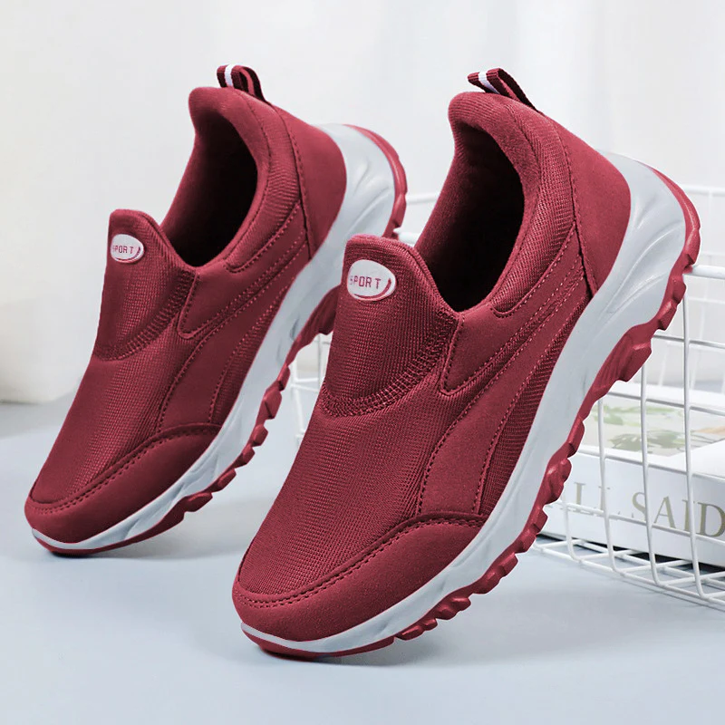 Damen Sportliche Slip-On Sneakers mit dämpfender Laufsohle Heidi Mode - Image 4