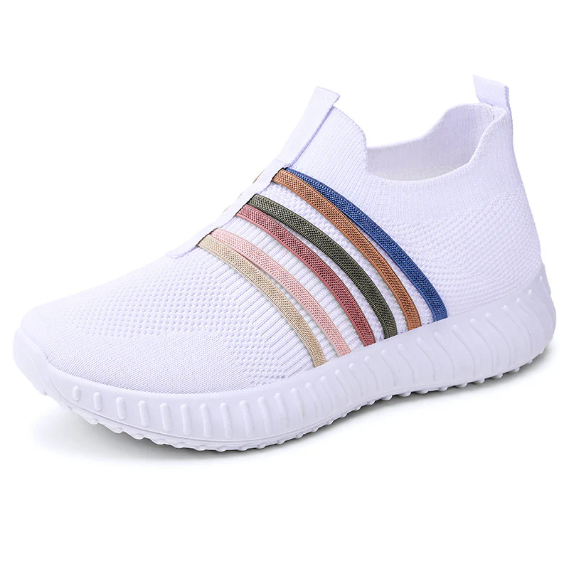 Damen Sportliche Slip-On Sneakers mit elastischem Obermaterial und rutschfester Sohle Heidi Mode - Image 12