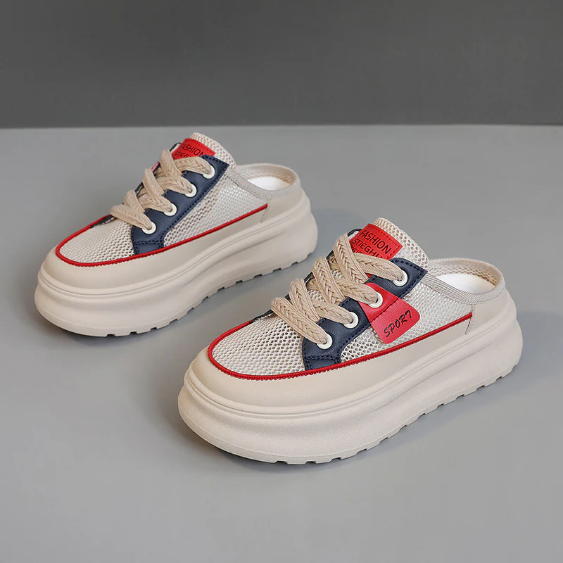Damen Sportliche Slip-On Sneakers mit luftdurchlässiger Mesh-Oberfläche und dämpfender Laufsohle Heidi Mode - Image 8