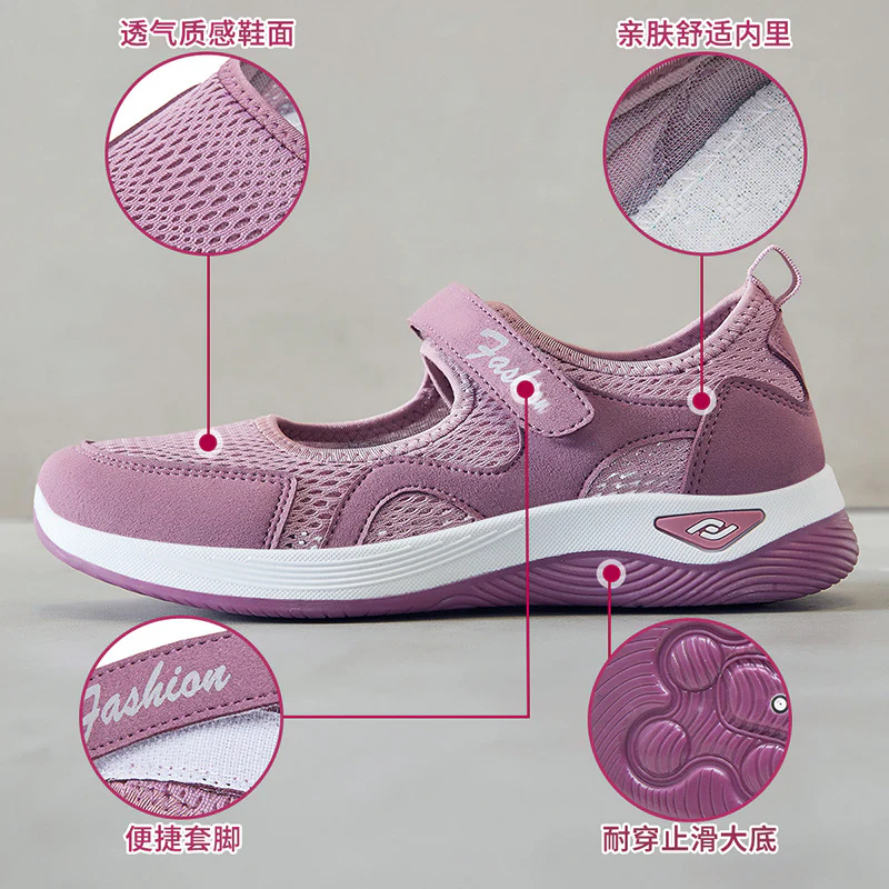 Damen Sportliche Slip-On Sneakers mit verstellbarem Klettverschluss Heidi Mode - Image 2