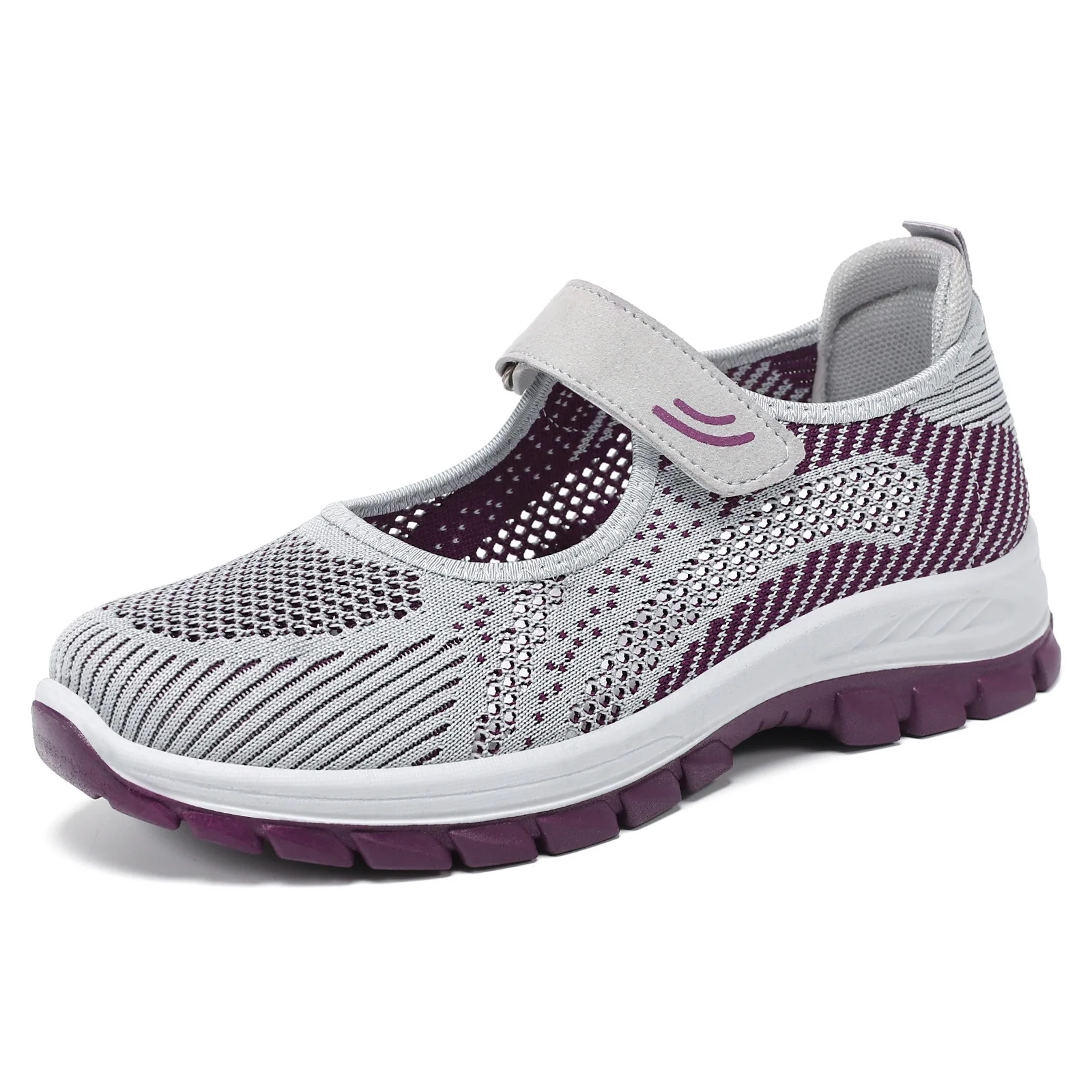 Damen Sportliche Slip-On Sneakers mit verstellbarem Klettverschluss und atmungsaktivem Obermaterial Heidi Mode - Image 6