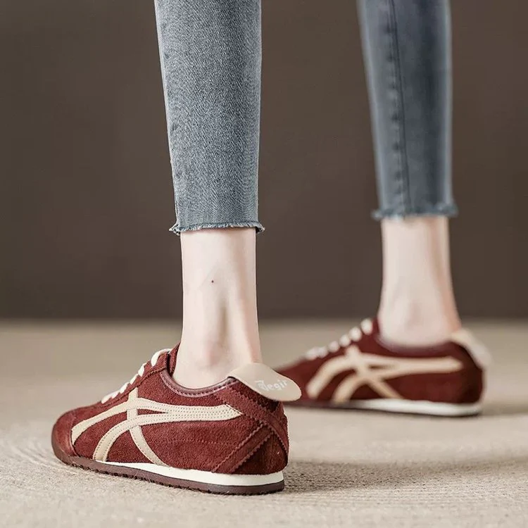 Damen Sportliche Sneaker aus hochwertigem Veloursleder mit sicherem Halt und bequemer Dämpfung Heidi Mode - Image 2