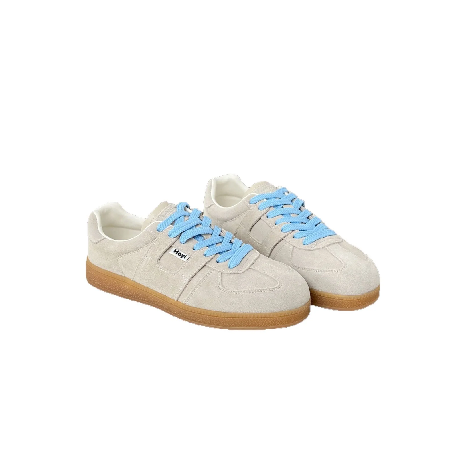 Damen Sportliche Sneaker aus weichem Wildleder mit modischem Schnürdesign Heidi Mode - Image 5