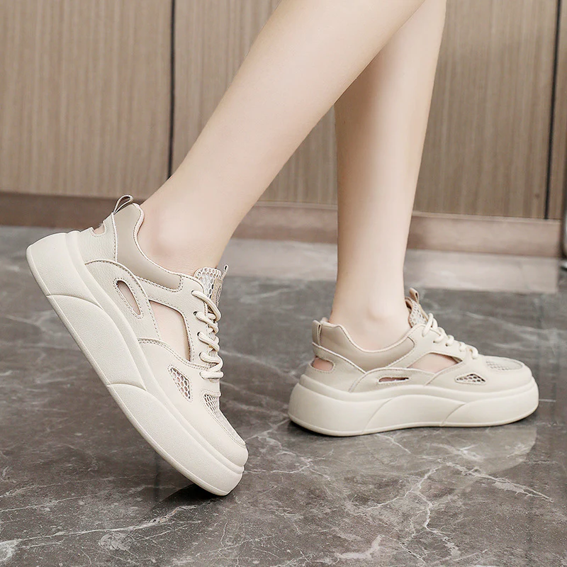 Damen Sportliche Sneaker mit atmungsaktivem Mesh-Obermaterial und dämpfender Sohle Heidi Mode - Image 4