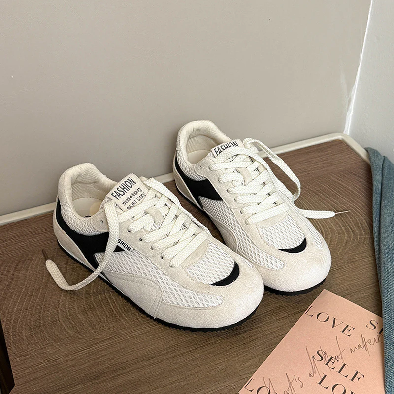 Damen Sportliche Sneaker mit atmungsaktivem Mesh und weichem Velours Heidi Mode - Image 7