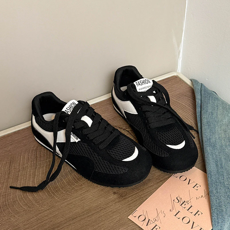 Damen Sportliche Sneaker mit atmungsaktivem Mesh und weichem Velours Heidi Mode - Image 8