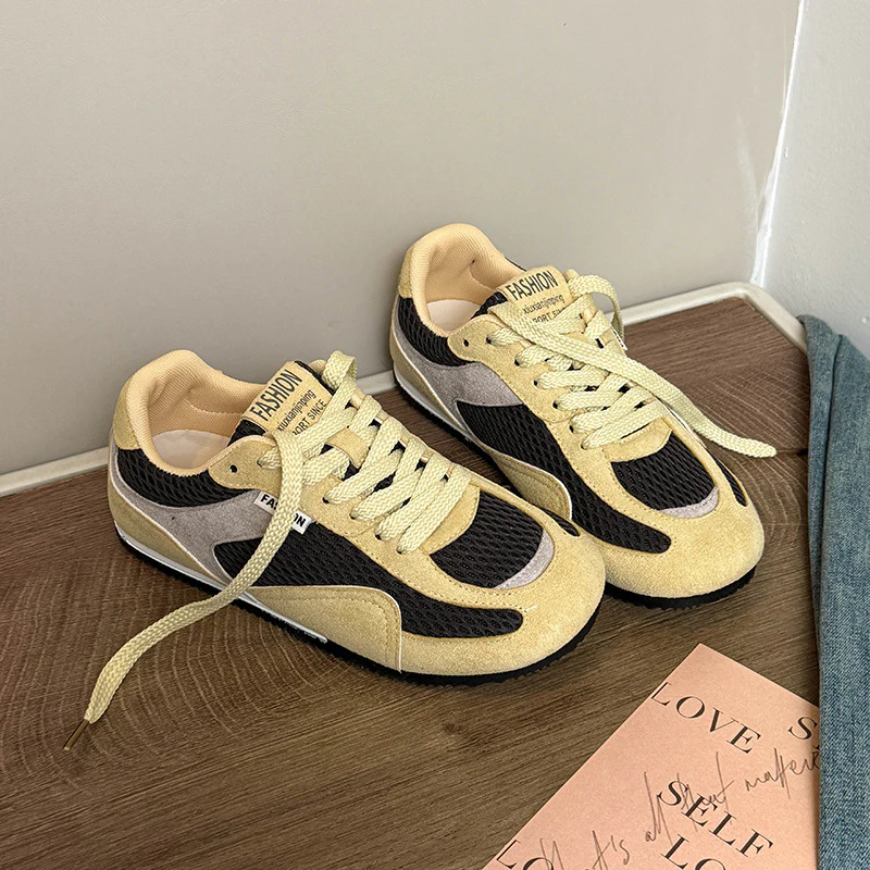 Damen Sportliche Sneaker mit atmungsaktivem Mesh und weichem Velours Heidi Mode - Image 9