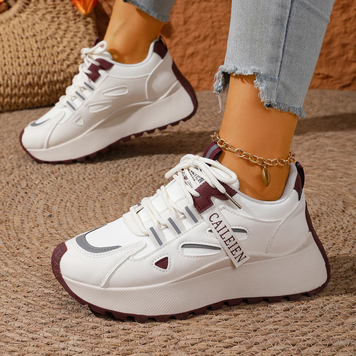 Damen Sportliche Sneaker mit atmungsaktiven Einsätzen Heidi Mode - Image 2