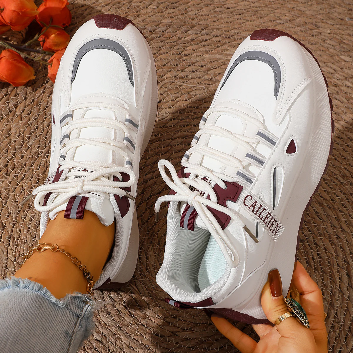 Damen Sportliche Sneaker mit atmungsaktiven Einsätzen Heidi Mode - Image 4