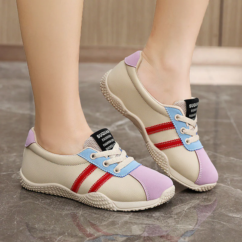 Damen sportliche Sneaker mit atmungsaktiven Mesh-Einsätzen und rutschfester Sohle Heidi Mode - Image 4