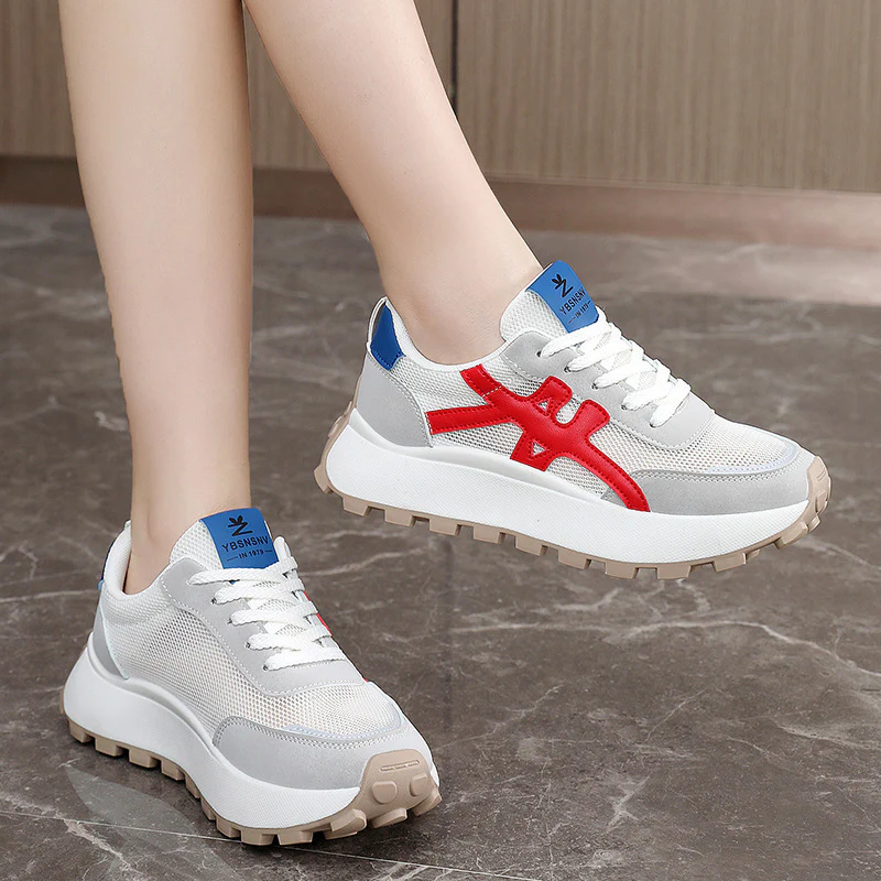 Damen Sportliche Sneaker mit atmungsaktiver Mesh-Oberfläche und dämpfendem Komfort Heidi Mode - Image 4