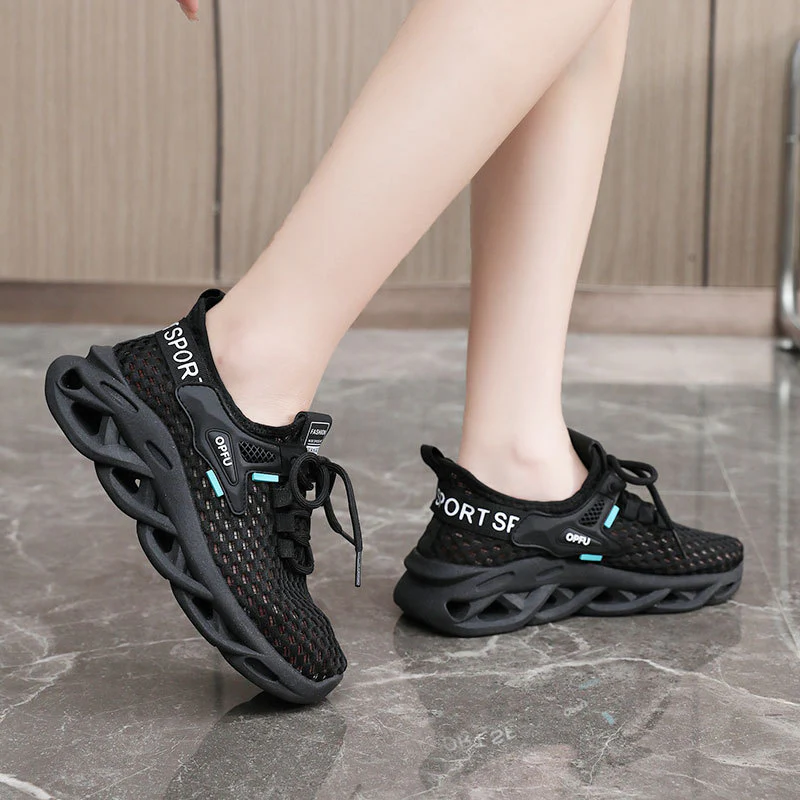 Damen Sportliche Sneaker mit atmungsaktiver Mesh-Oberfläche und dämpfendem Profil Heidi Mode - Image 3