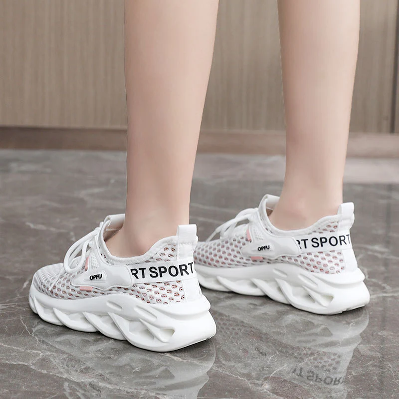 Damen Sportliche Sneaker mit atmungsaktiver Mesh-Oberfläche und dämpfendem Profil Heidi Mode - Image 4