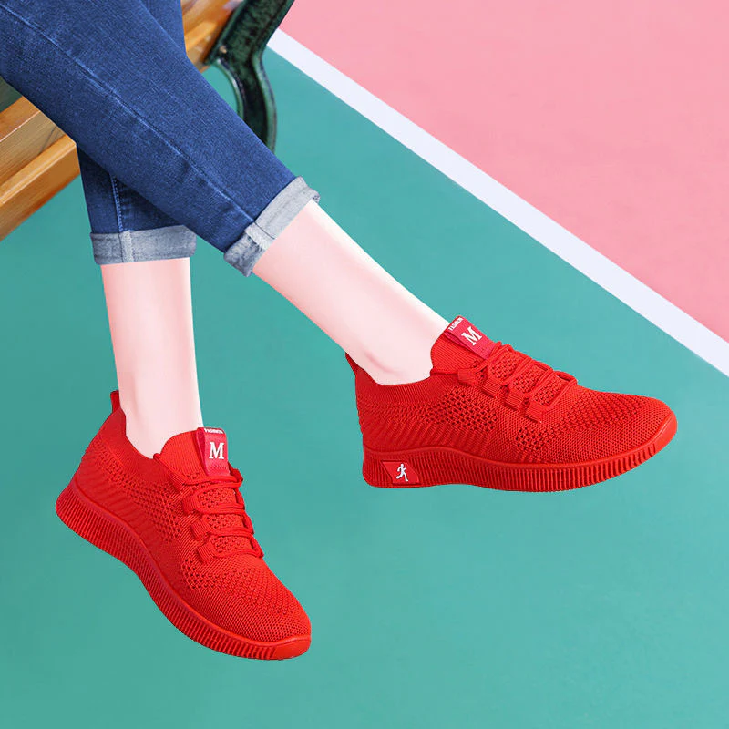 Damen Sportliche Sneaker mit atmungsaktiver Mesh-Oberfläche und elastischem Design Heidi Mode - Image 4