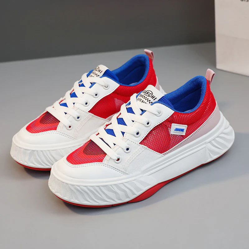 Damen Sportliche Sneaker mit atmungsaktiver Mesh-Oberfläche und farbenfrohem Design Heidi Mode - Image 6