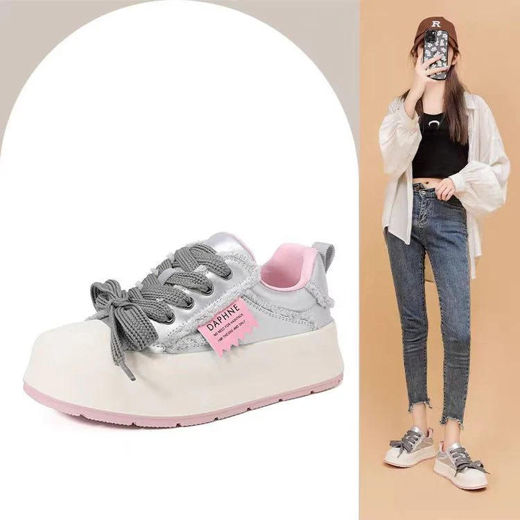 Damen Sportliche Sneaker mit atmungsaktiver Mesh-Oberfläche und innovativen Schnürdetails Heidi Mode - Image 5