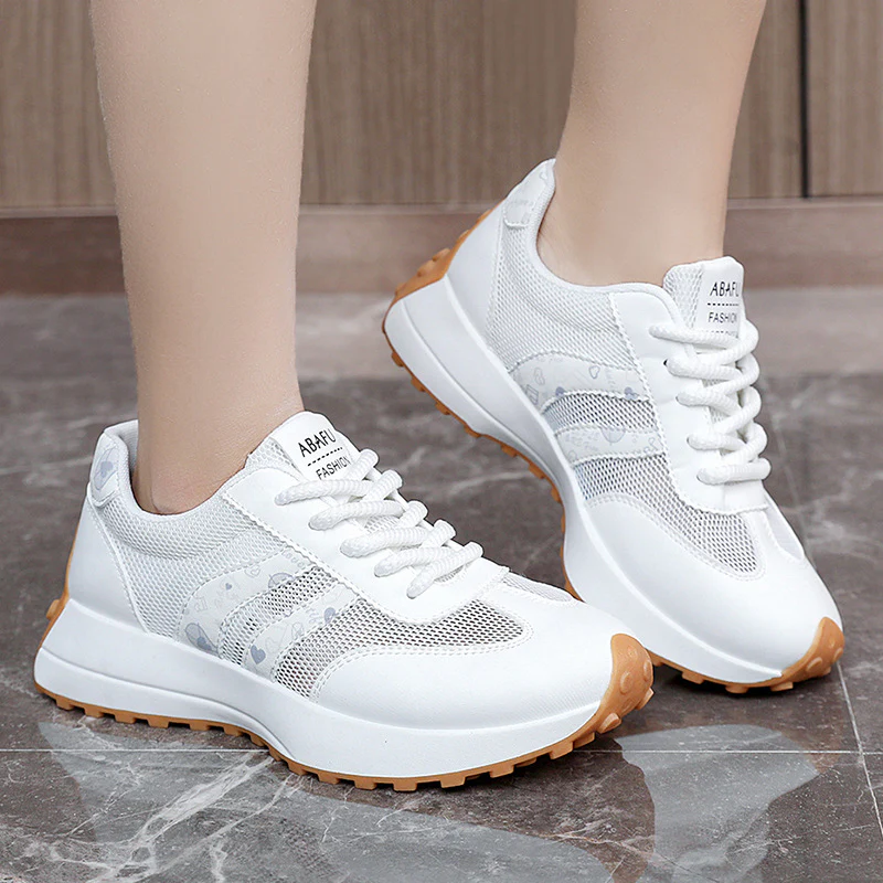 Damen sportliche Sneaker mit atmungsaktiver Mesh-Oberfläche und stoßdämpfendem Sohlenprofil Heidi Mode - Image 3