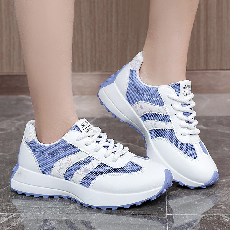 Damen sportliche Sneaker mit atmungsaktiver Mesh-Oberfläche und stoßdämpfendem Sohlenprofil Heidi Mode - Image 4