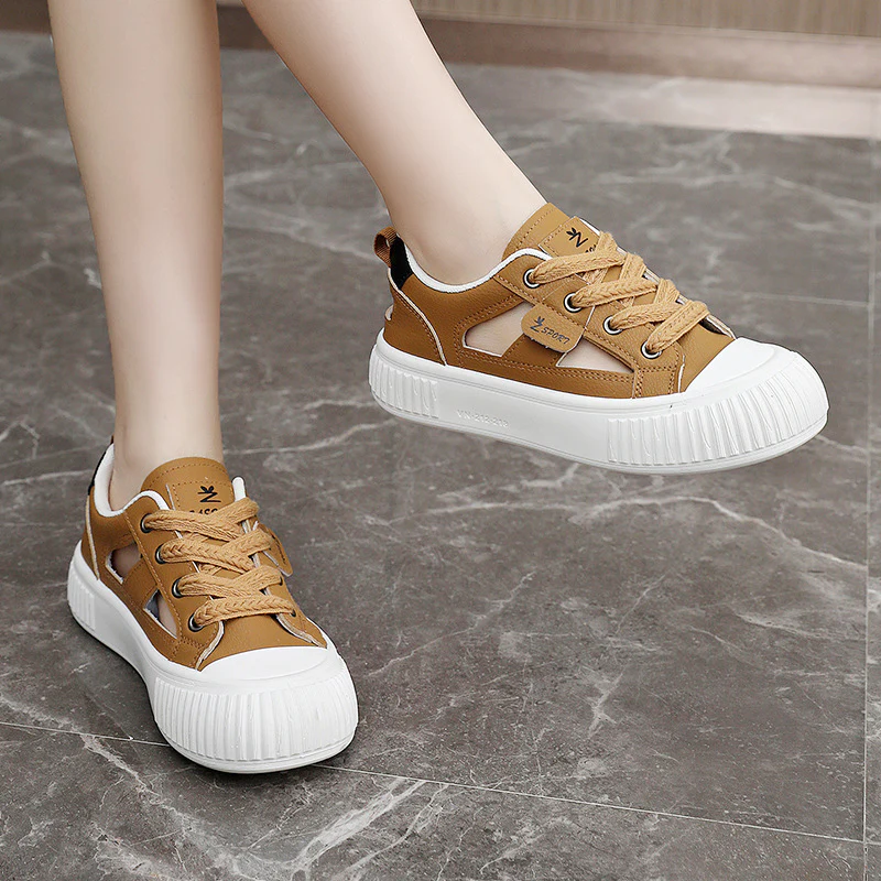 Damen Sportliche Sneaker mit atmungsaktiver Obermaterialstruktur und stoßdämpfender Sohle Heidi Mode - Image 4