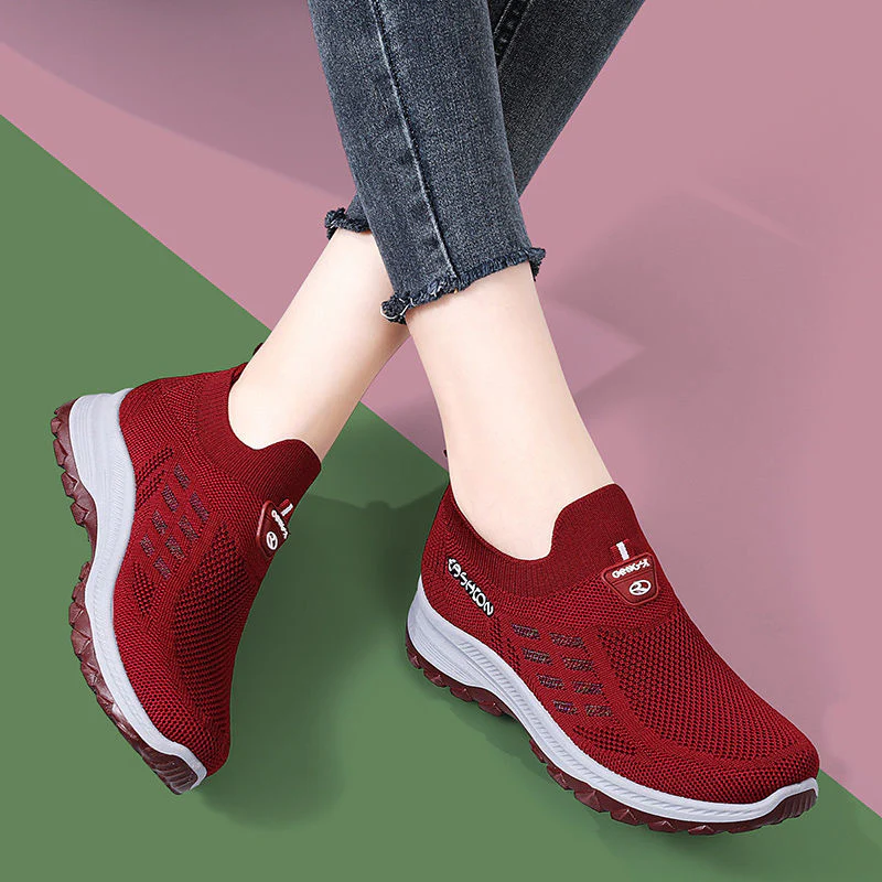Damen Sportliche Sneaker mit elastischem Mesh-Obermaterial und dämpfender Sohle Heidi Mode - Image 3