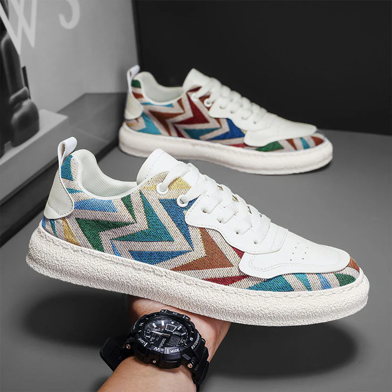 Damen Sportliche Sneaker mit farbenfrohem Chevron-Muster und rutschfester Sohle Heidi Mode - Image 2
