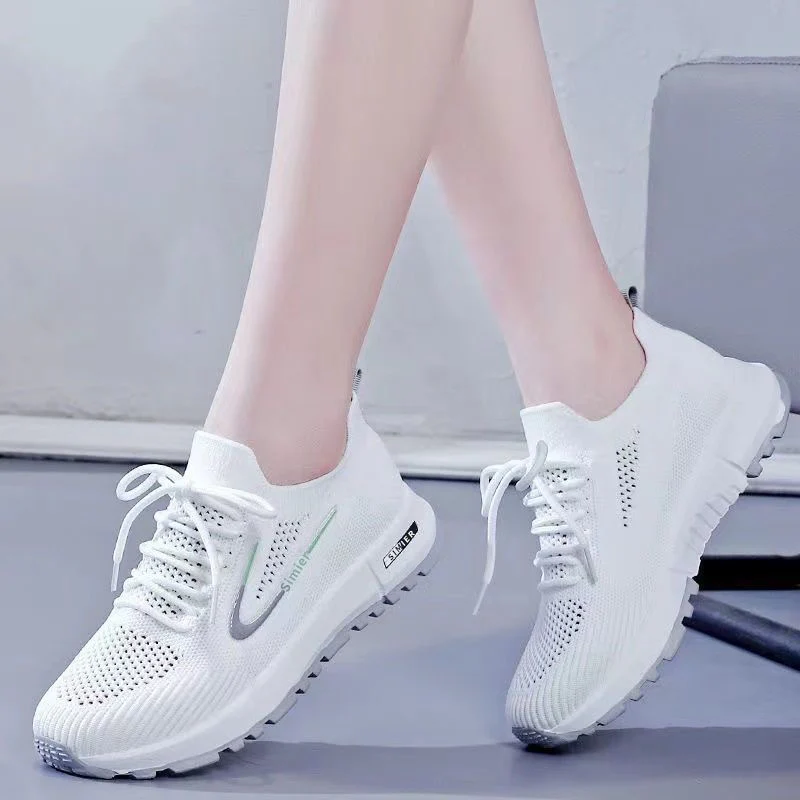 Damen Sportliche Sneaker mit innovativem Strickdesign und rutschfester Sohle Heidi Mode - Image 2