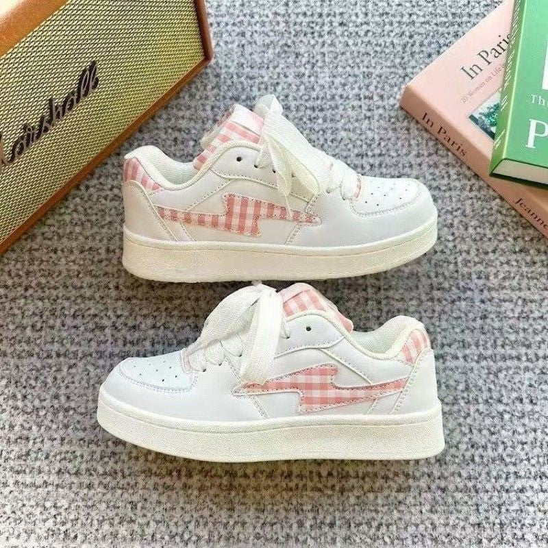 Damen Sportliche Sneaker mit kariertem Design und bequemer Dämpfung Heidi Mode - Image 2