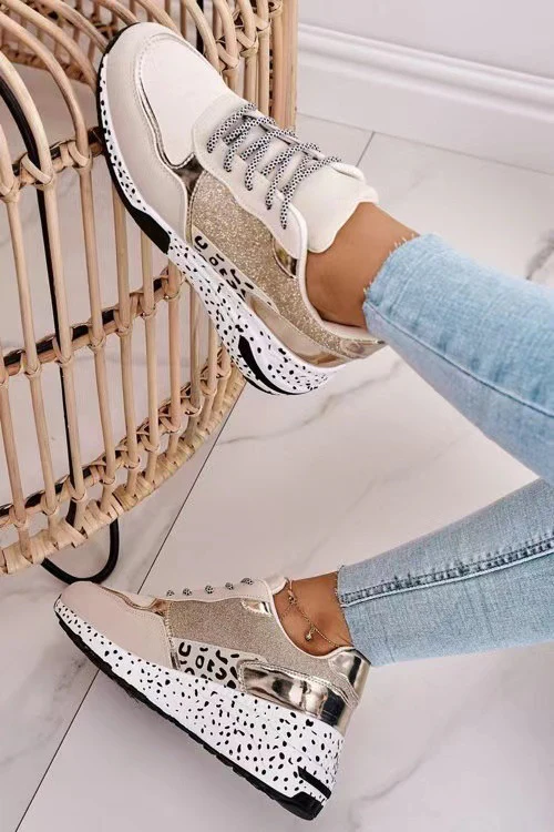 Damen Sportliche Sneaker mit modischem Glitzer-Detail und rutschsicherer Sohle Heidi Mode - Image 3