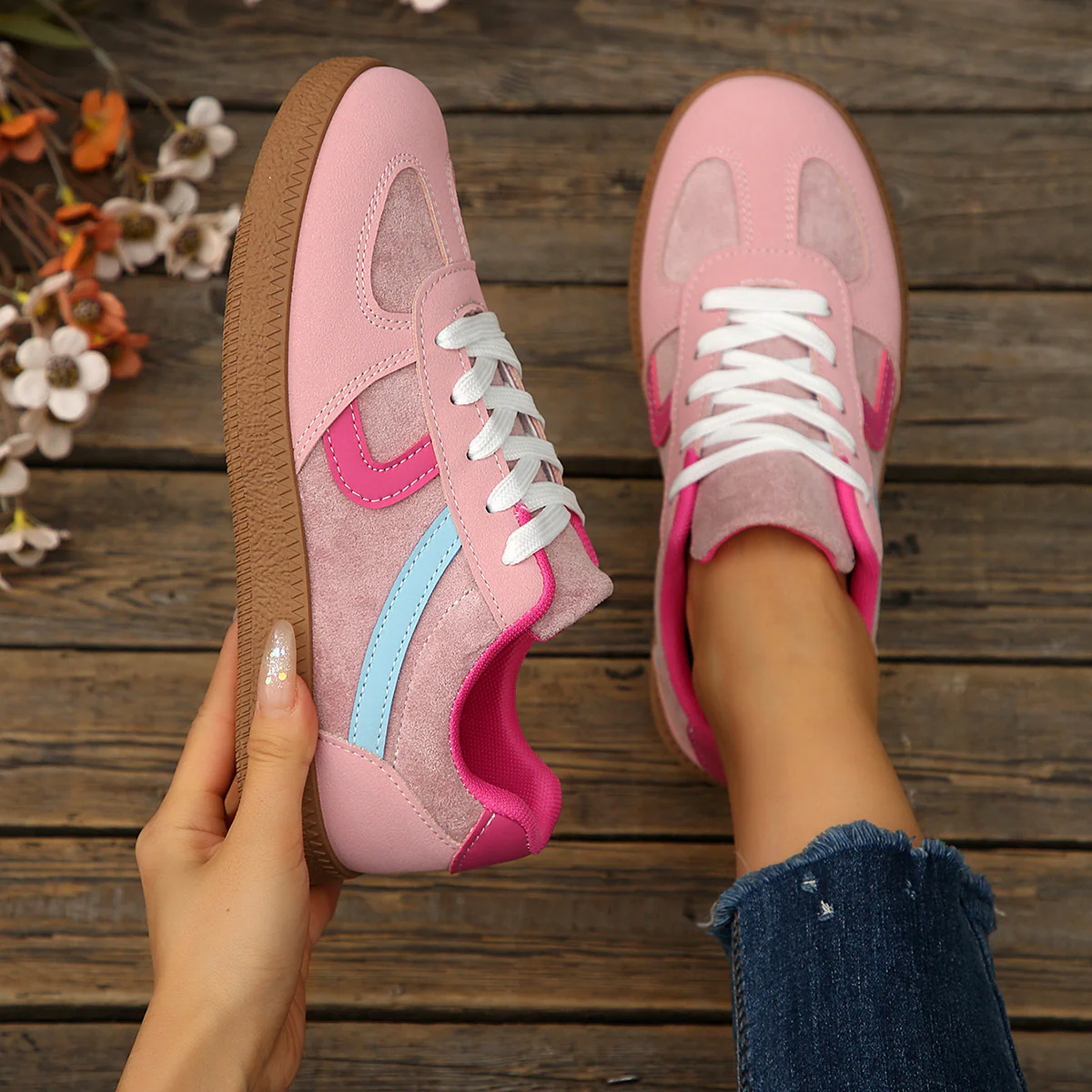 Damen Sportliche Sneaker mit modischem Obermaterial und bequemer Laufsohle Heidi Mode - Image 2