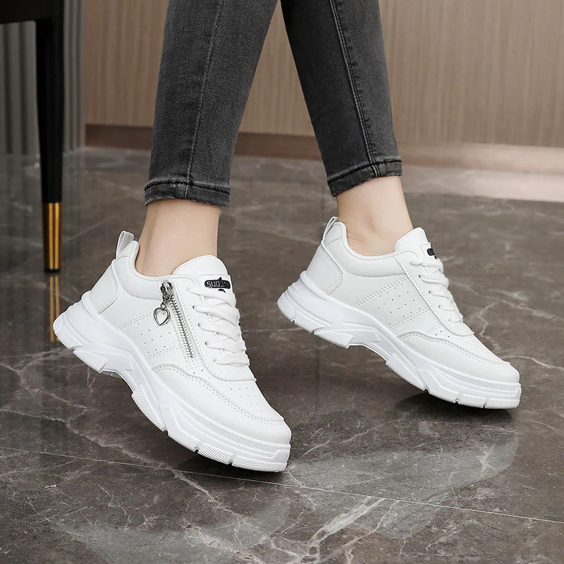 Damen Sportliche Sneaker mit modischem Reißverschluss und gepolsterter Sohle Heidi Mode - Image 4