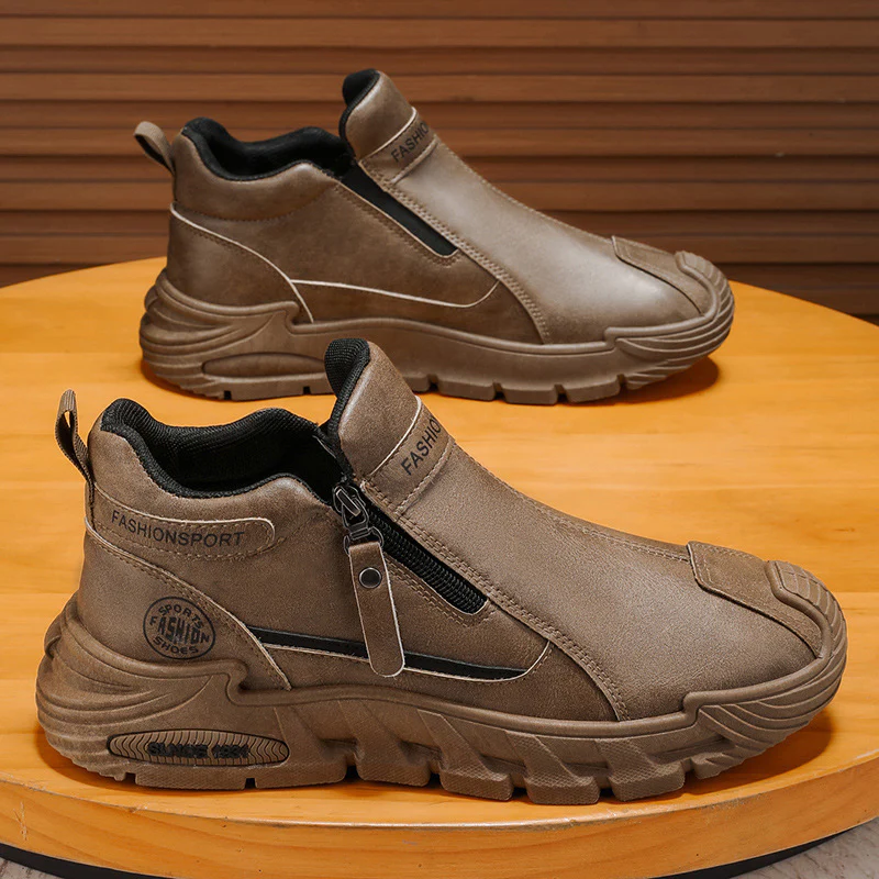 Damen Sportliche Sneaker mit praktischer Reißverschlussöffnung und stoßdämpfender Sohle Heidi Mode