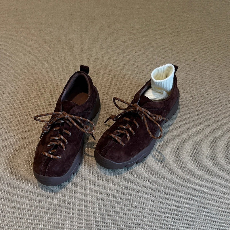 Damen Sportliche Sneaker mit samtiger Wildlederoberfläche und rutschfester Sohle Heidi Mode - Image 7