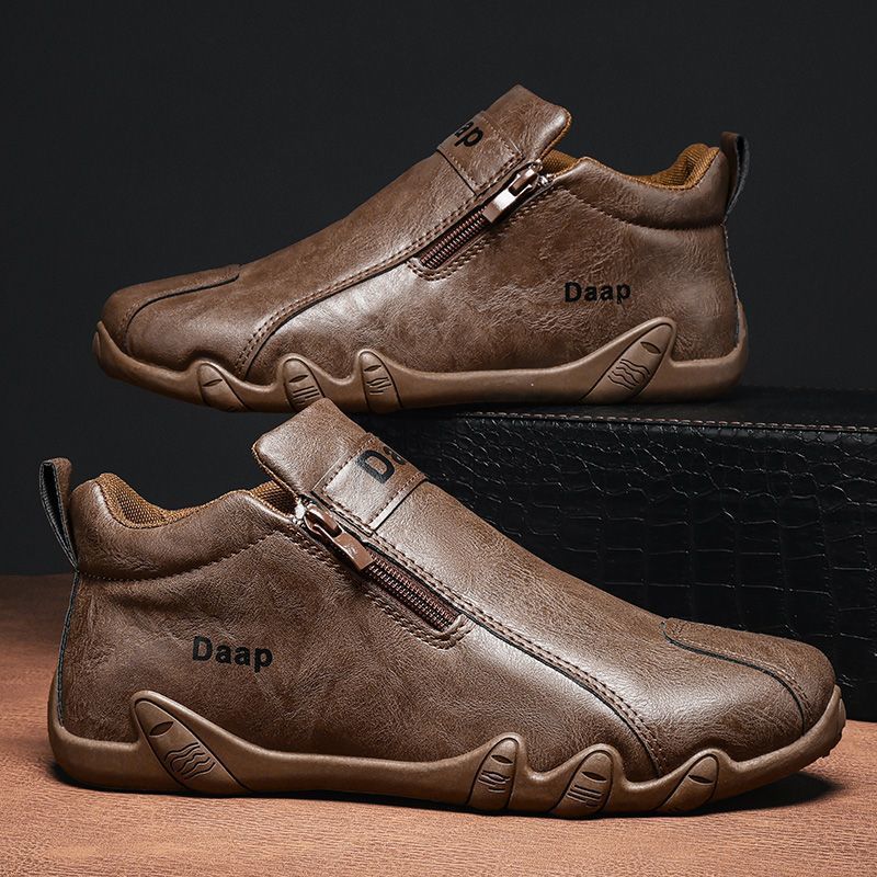 Damen Sportliche Sneaker mit seitlichem Reißverschluss und rutschfester Sohle Heidi Mode
