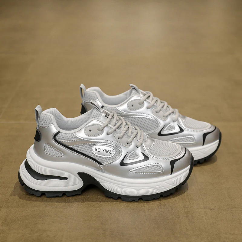 Damen Sportliche Sneakers mit abriebfester Laufsohle und atmungsaktiver Mesh-Oberfläche Heidi Mode - Image 2