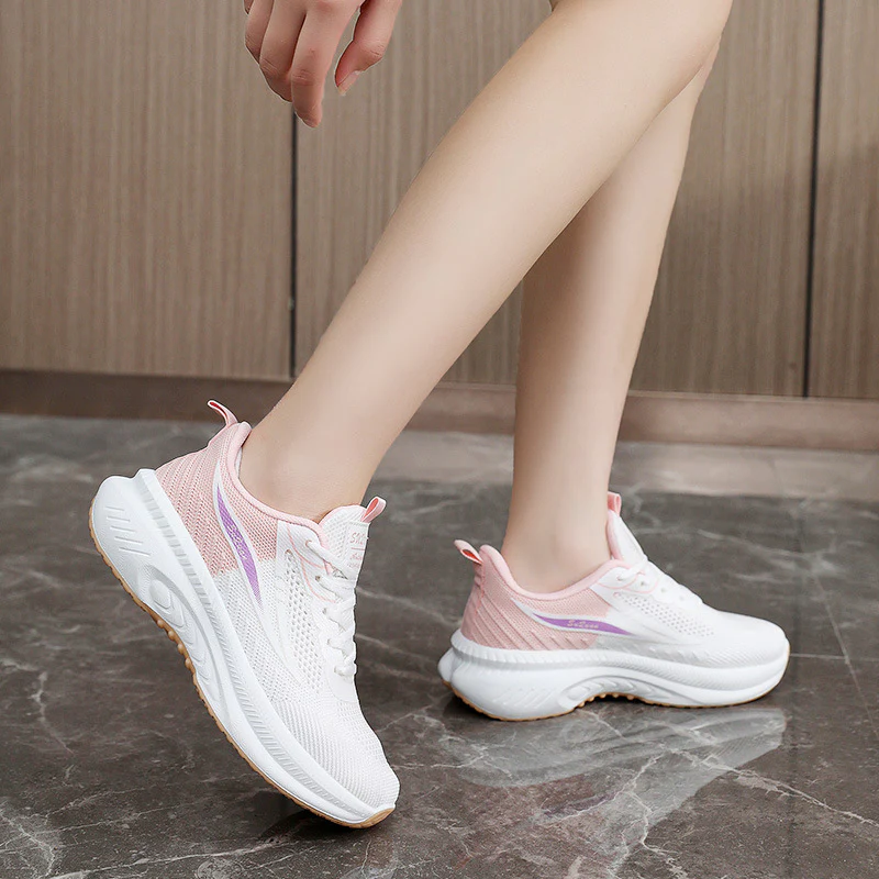 Damen Sportliche Sneakers mit atmungsaktivem Mesh-Obermaterial und dämpfendem Sohlenprofil Heidi Mode - Image 3