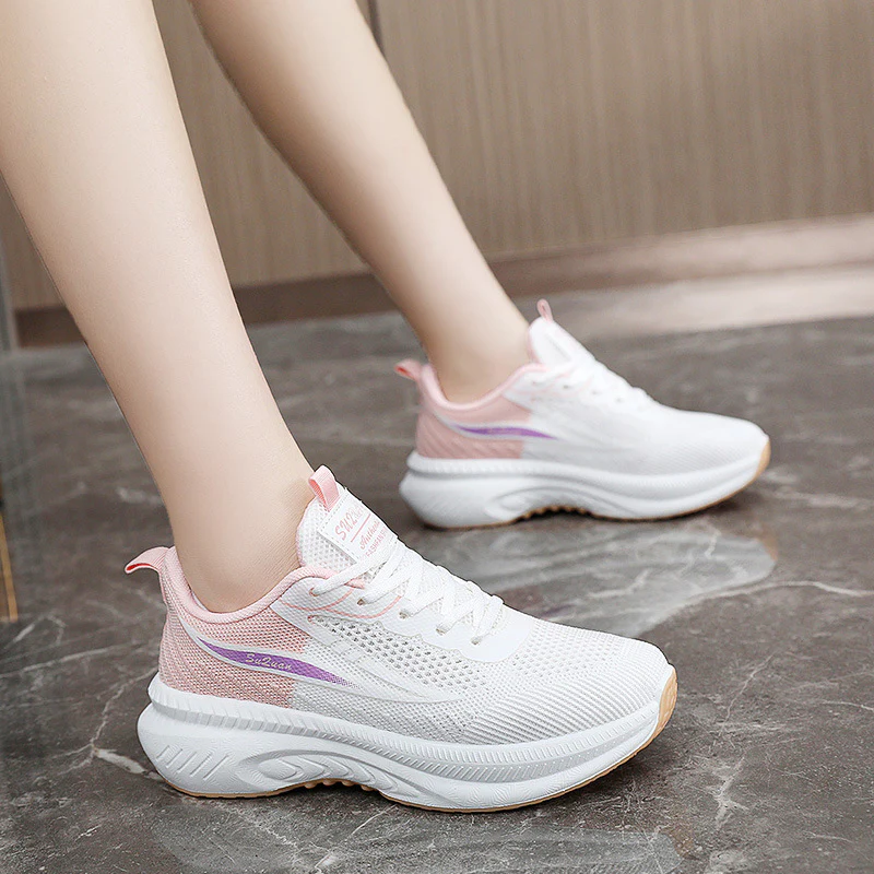 Damen Sportliche Sneakers mit atmungsaktivem Mesh-Obermaterial und dämpfendem Sohlenprofil Heidi Mode - Image 4