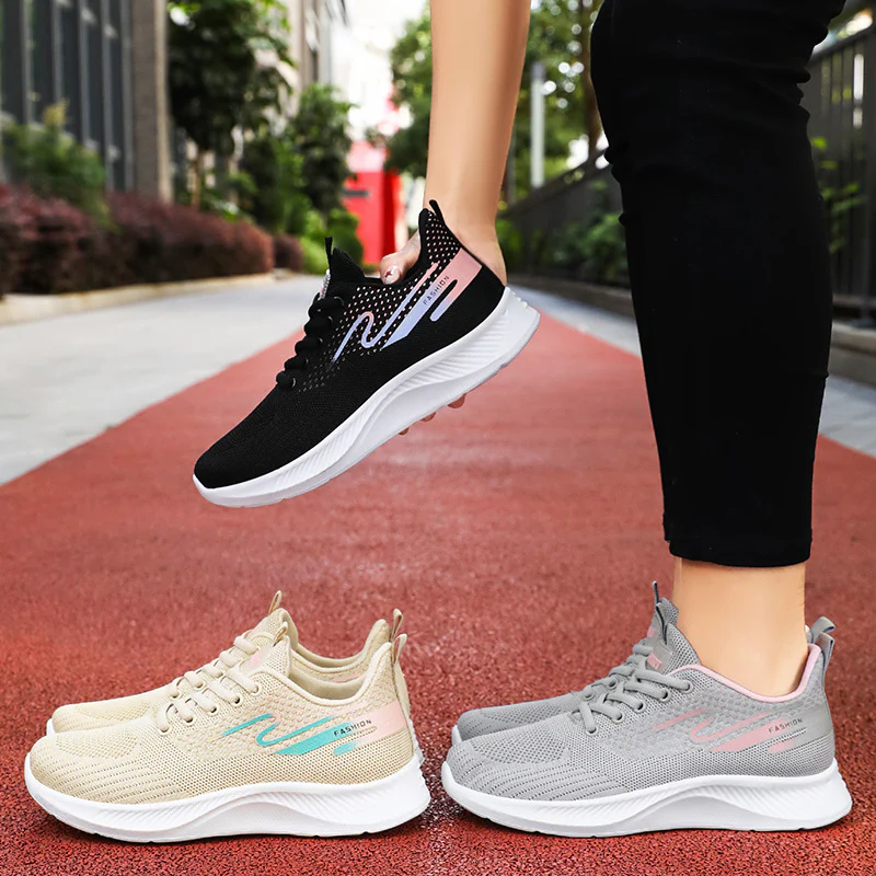 Damen Sportliche Sneakers mit atmungsaktivem Mesh-Obermaterial und dämpfender Sohle Heidi Mode 1771821047 - Image 3