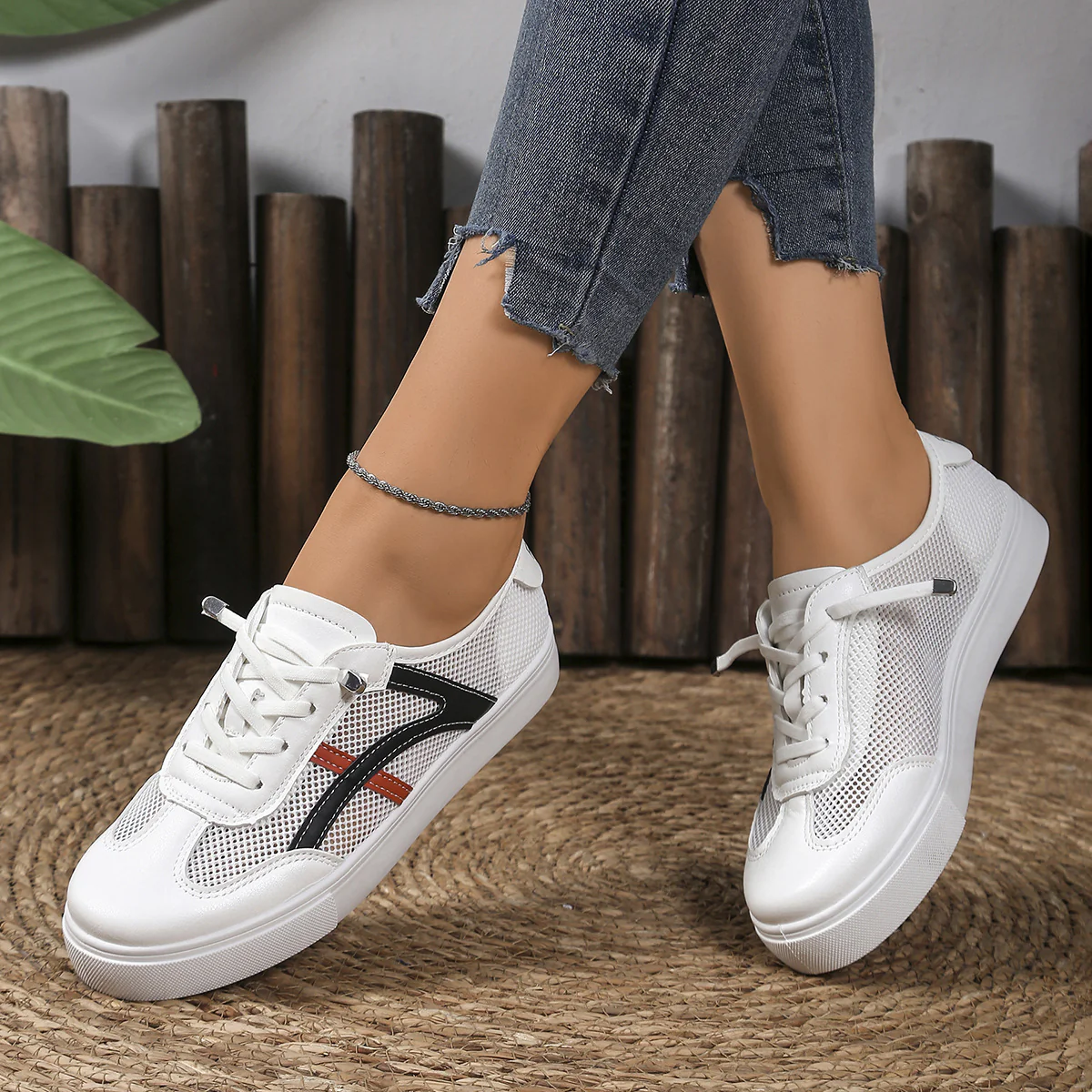 Damen Sportliche Sneakers mit atmungsaktivem Mesh-Obermaterial und flexiblem Fußbett Heidi Mode - Image 2