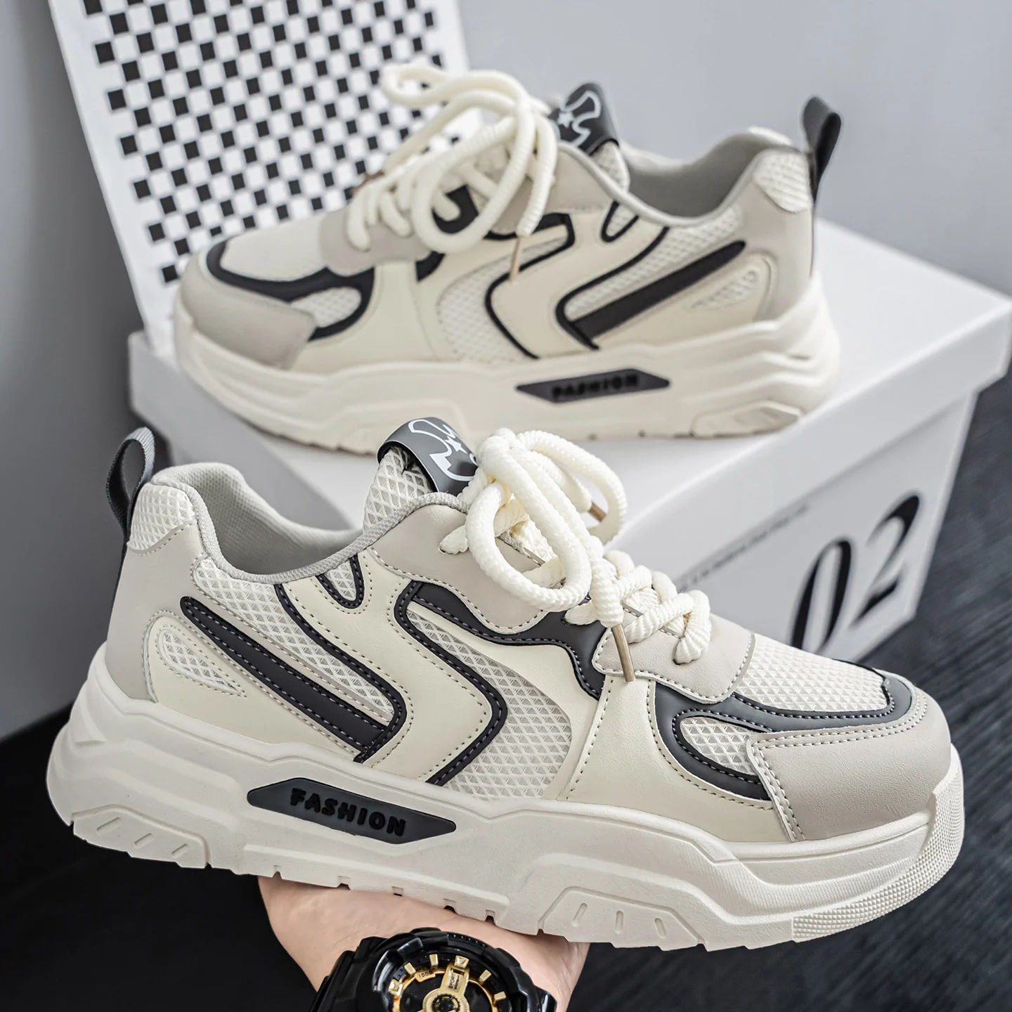 Damen Sportliche Sneakers mit atmungsaktivem Mesh-Obermaterial und rutschfester Sohle Heidi Mode - Image 2