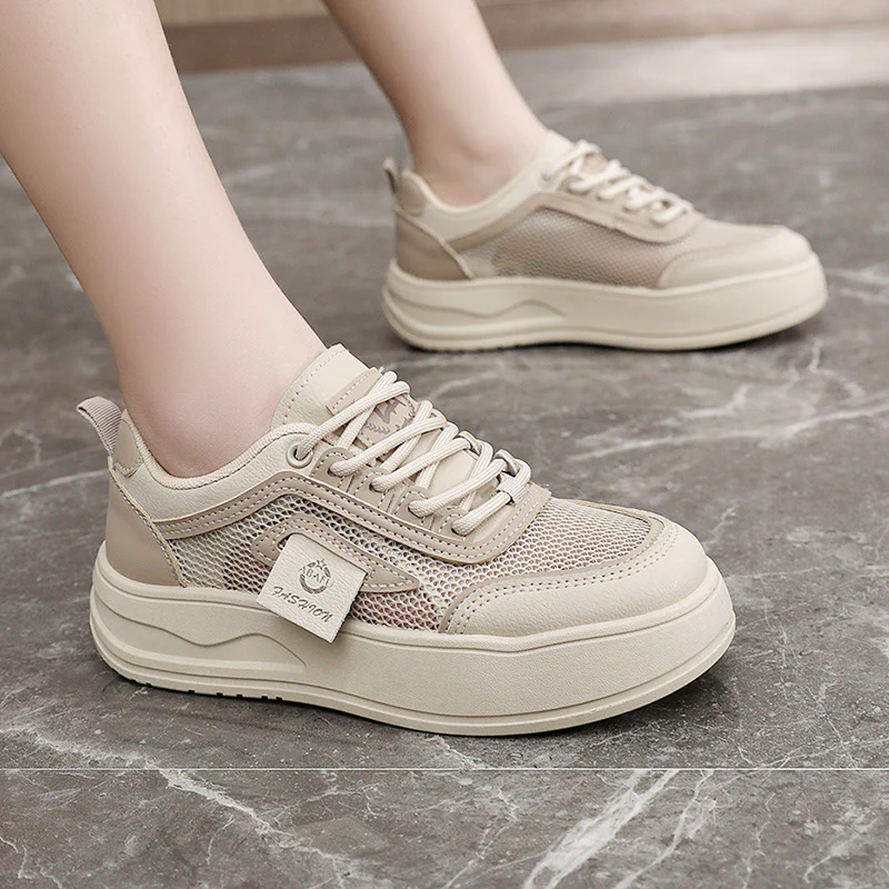 Damen sportliche Sneakers mit atmungsaktivem Mesh und dämpfendem Sohlenprofil Heidi Mode - Image 3