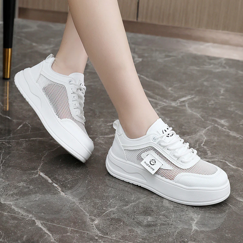 Damen sportliche Sneakers mit atmungsaktivem Mesh und dämpfendem Sohlenprofil Heidi Mode - Image 4