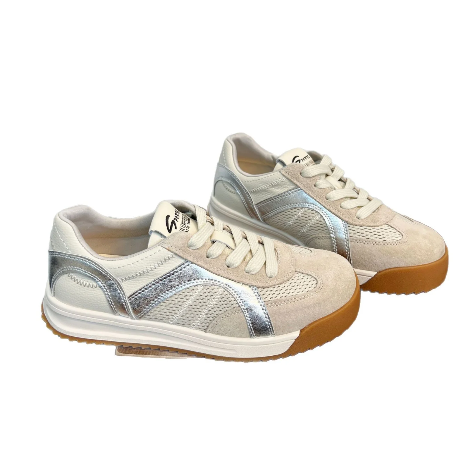 Damen Sportliche Sneakers mit atmungsaktivem Mesh und robustem Veloursleder Heidi Mode - Image 5