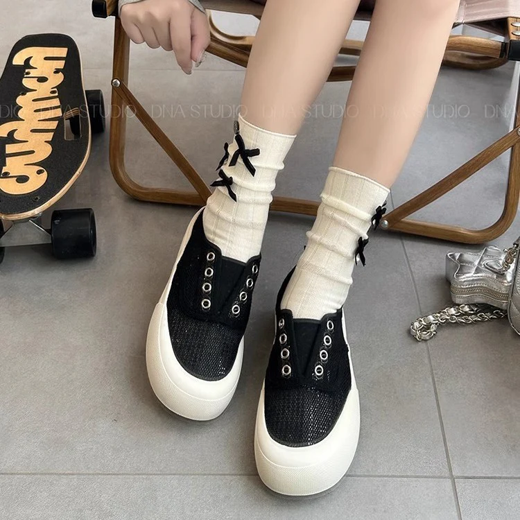 Damen Sportliche Sneakers mit atmungsaktivem Netzmaterial und modischem Plateau Heidi Mode - Image 3