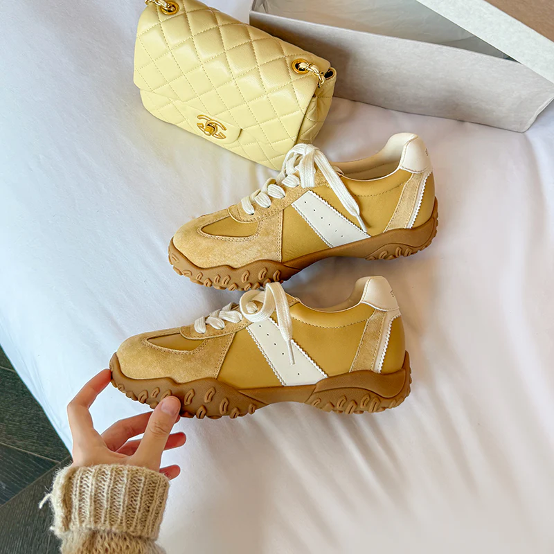 Damen Sportliche Sneakers mit atmungsaktivem Obermaterial und ausgeflipptem Laufprofil Heidi Mode - Image 2