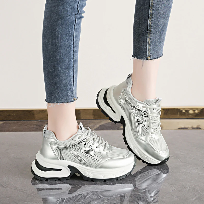 Damen Sportliche Sneakers mit atmungsaktivem Obermaterial und modernem Design Heidi Mode - Image 4