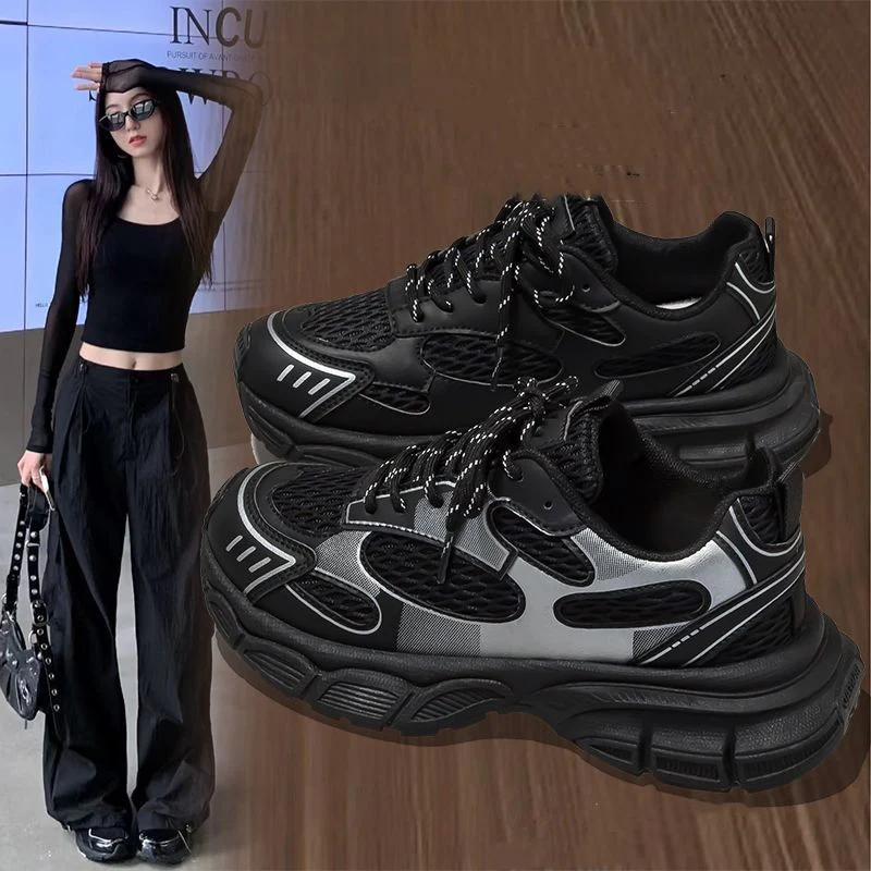 Damen Sportliche Sneakers mit atmungsaktivem Obermaterial und robustem Profil Heidi Mode - Image 3